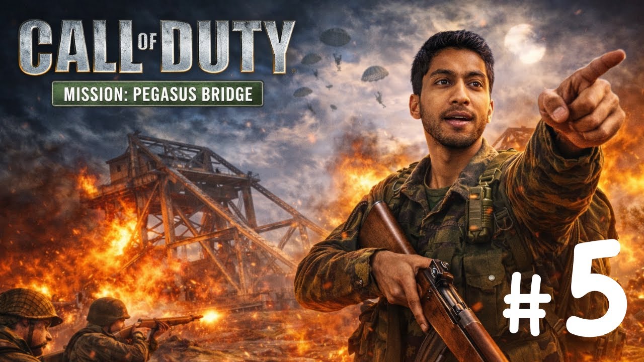 30 minutes of PEGASUS BRIDGE Chaos in COD1! 🌉| Part-5 | #gaming #cod