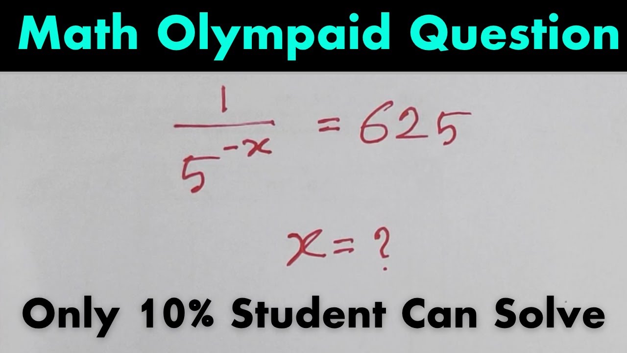 Olympiad Math Question | Exponential Olympiad Problem Solved | Math IQ Test