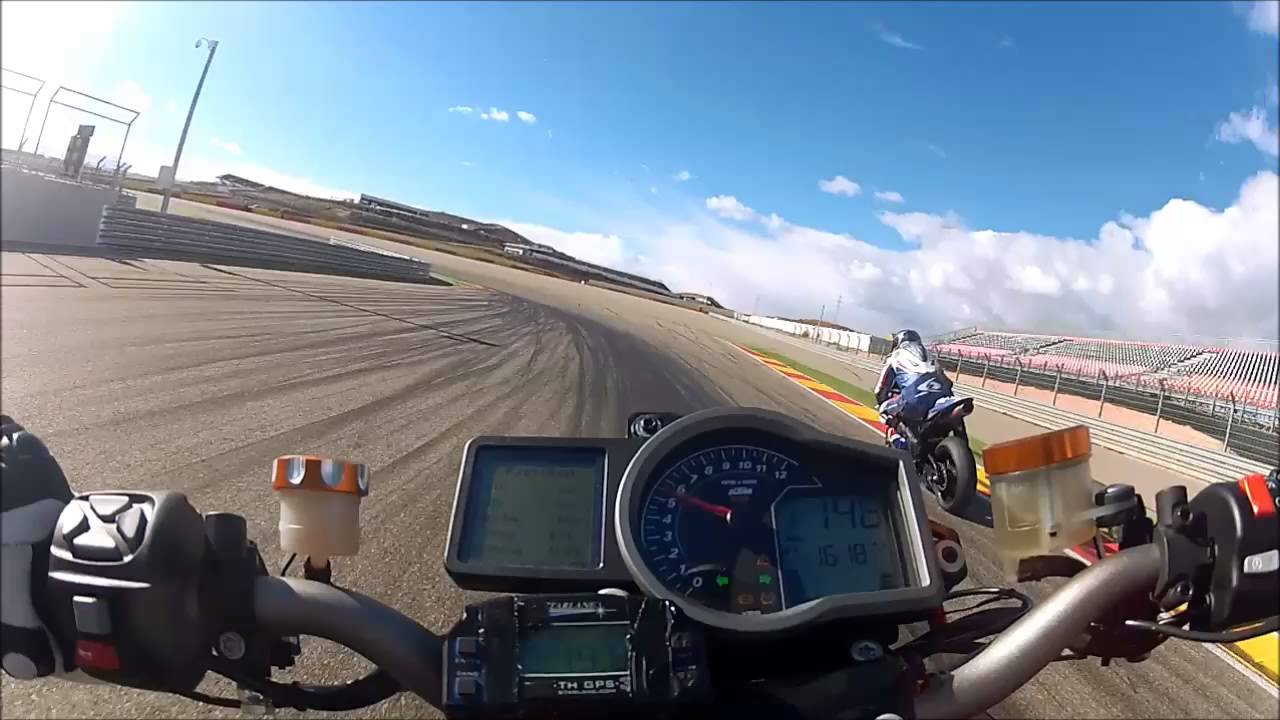 KTM Superduke 1290 onboard Aragon