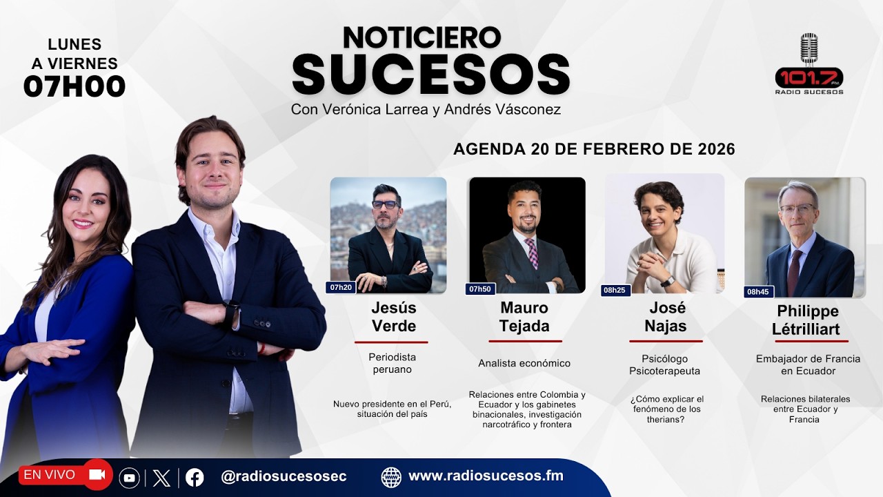 ​​​​​Noticiero Sucesos - 20 de febrero de 2026