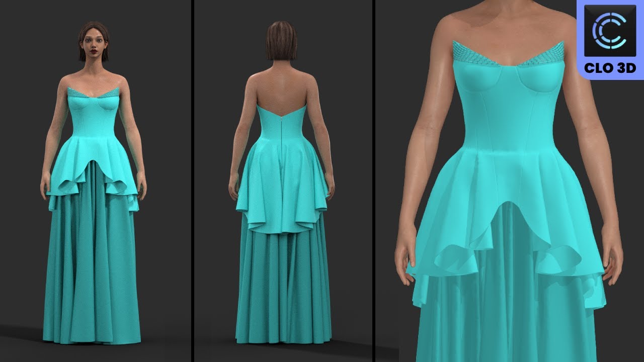 How to create a simple Dress in CLO3D/ MARVELOUS DESIGNER