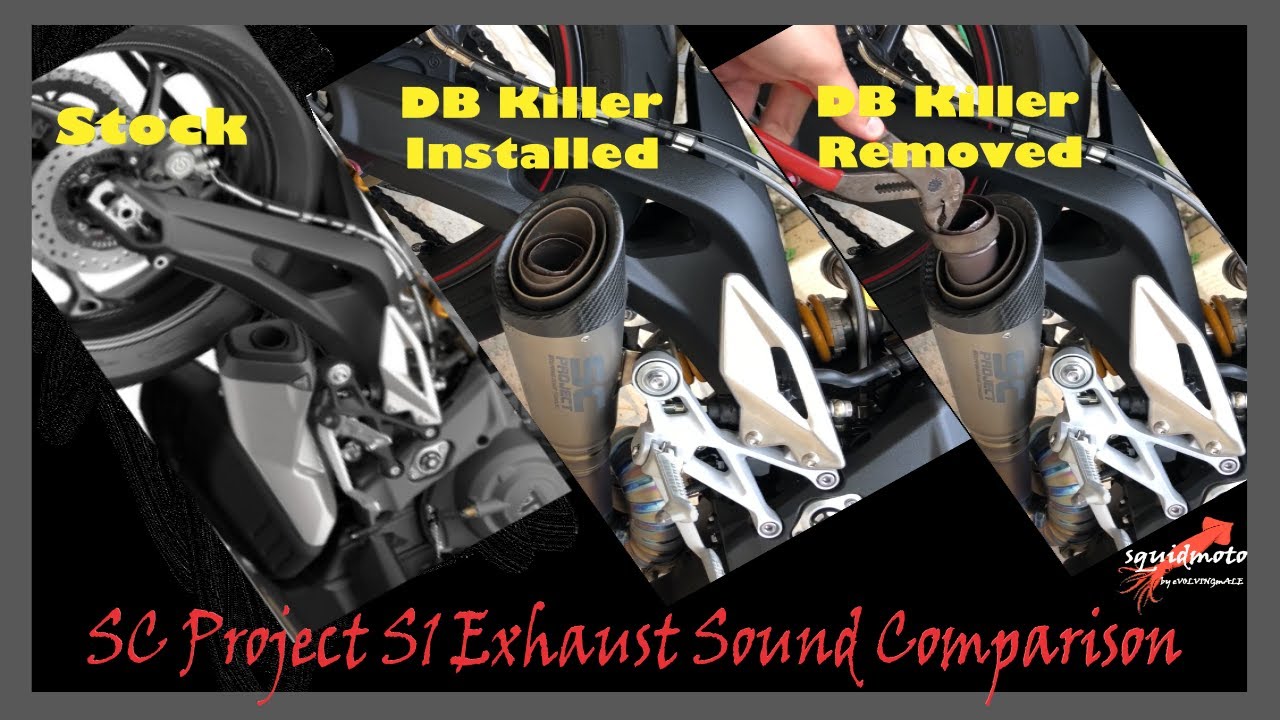 SC Project S1 Exhaust comparison on a Triumph Street Triple rs