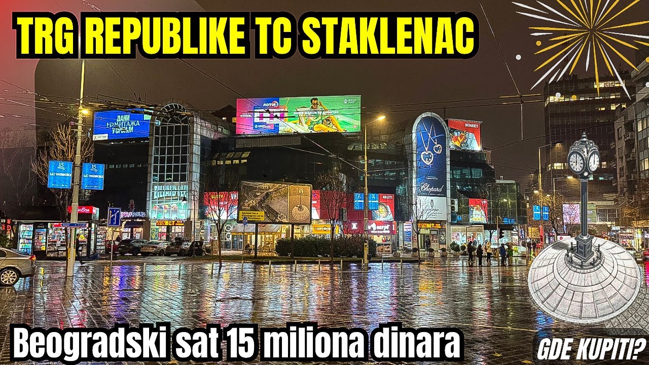 RU&Scaron;I se i TC STAKLENAC na Trgu Republike zbog Metro stanice, Beogradski sat 15 miliona din #beograd