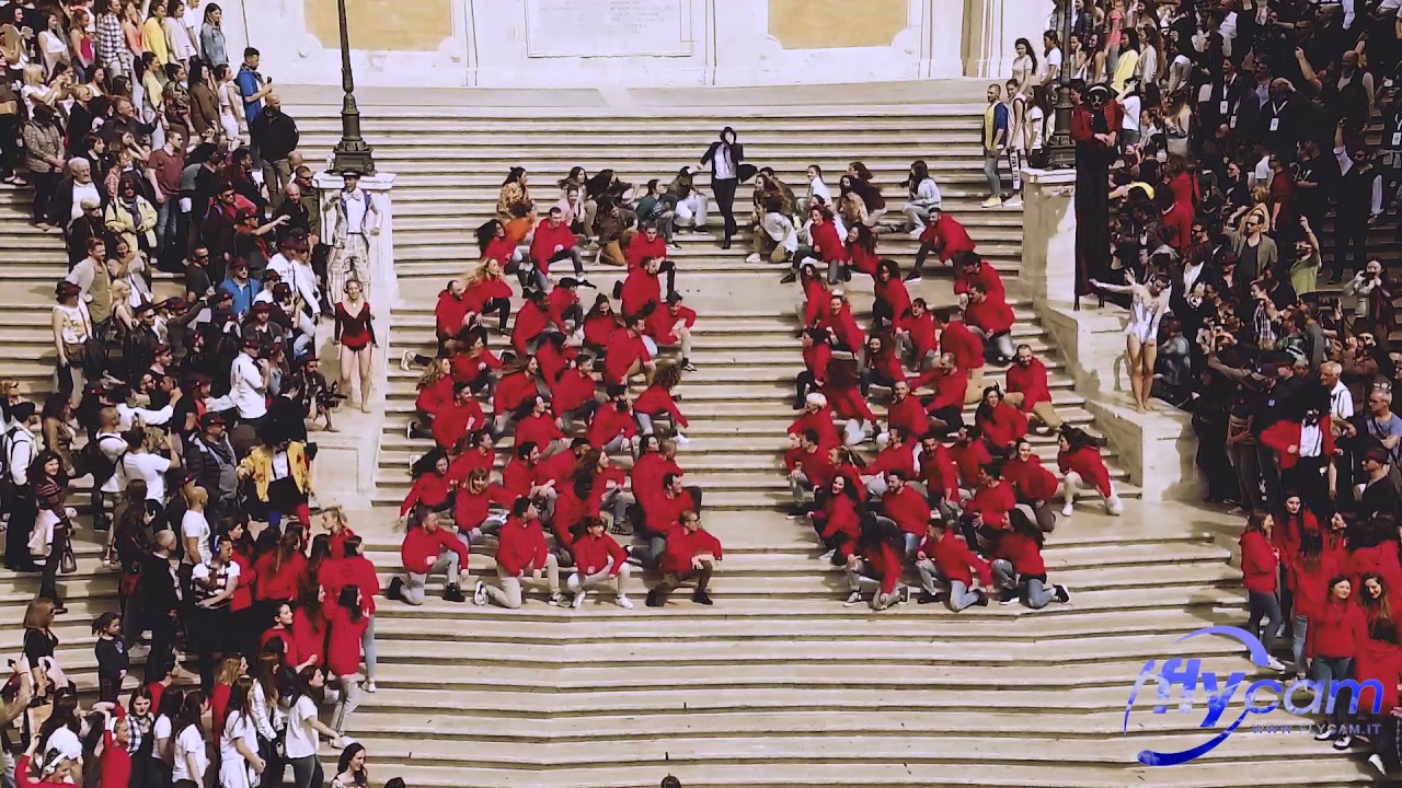 Flycam - Flash Mob Spot TIM Piazza di Spagna