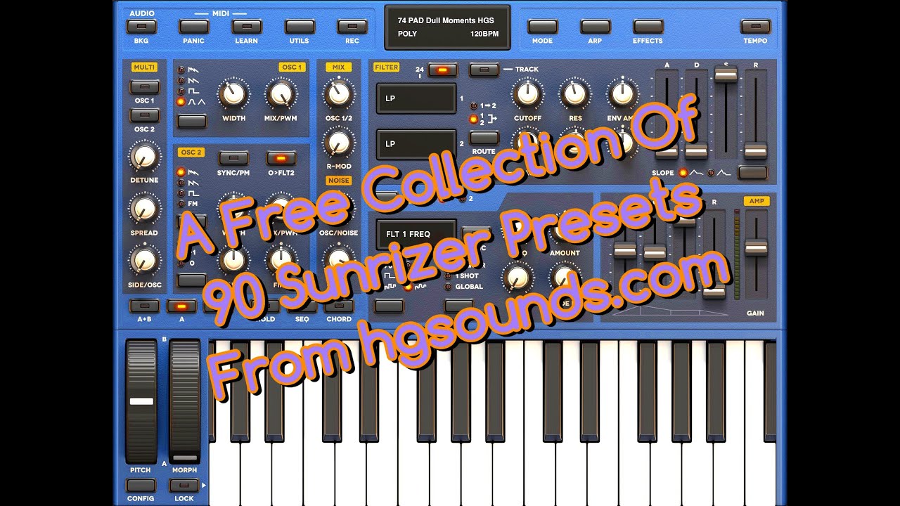 Sunrizer Free NOSTALGIA Patch Bank from HGSounds The BIG Soundtest for iPad