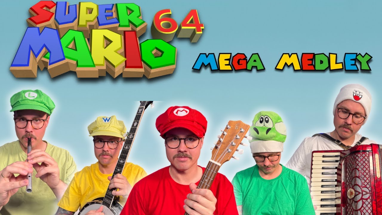 🍄 Super Mario 64 MEGA medley (1 man - 64 instruments)