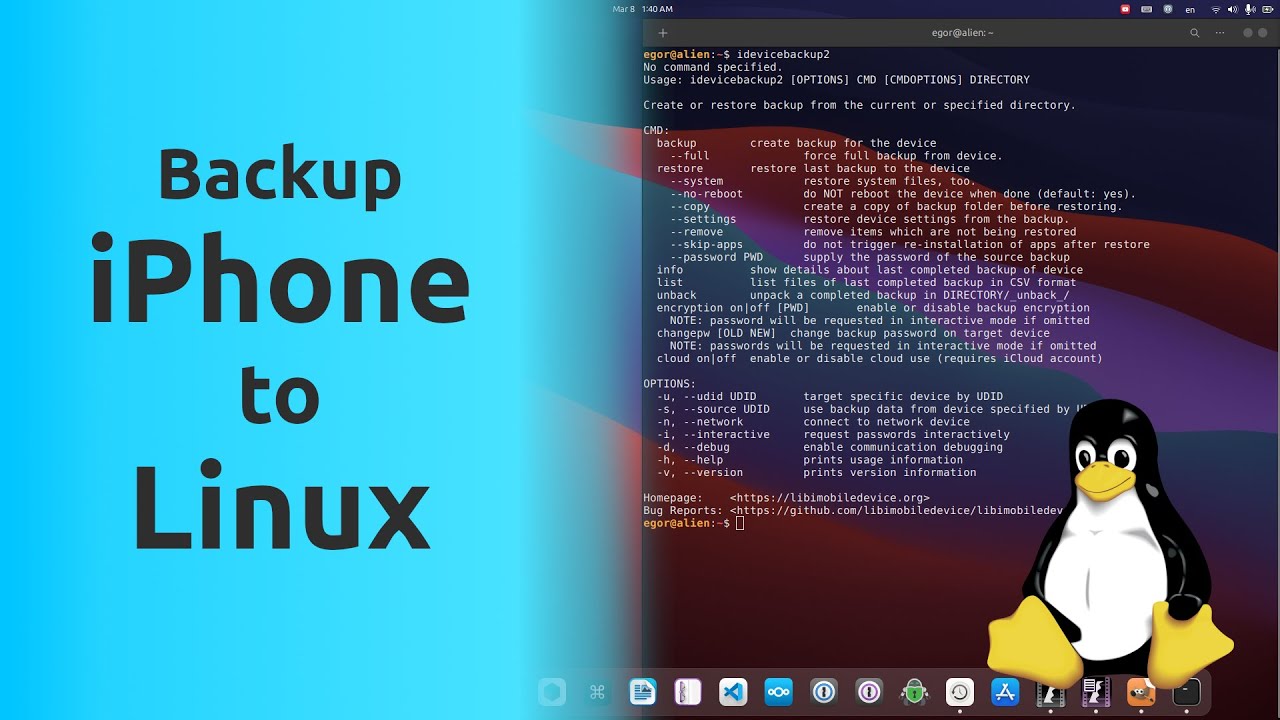 Backup iPhone to Linux — No More iTunes!