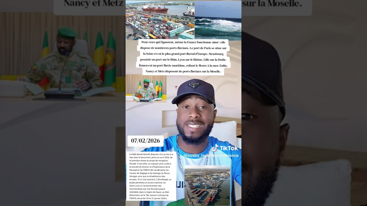 très très bonne nouvelle bientôt Mali aura la mer regardons se vidéo ensemble pour mieux comprendre 