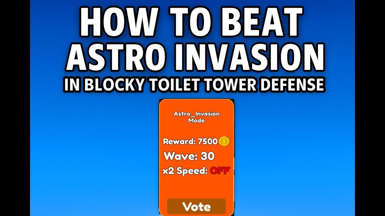 How to BEAT Astro invasion In Blocky Toilet Tower Defense