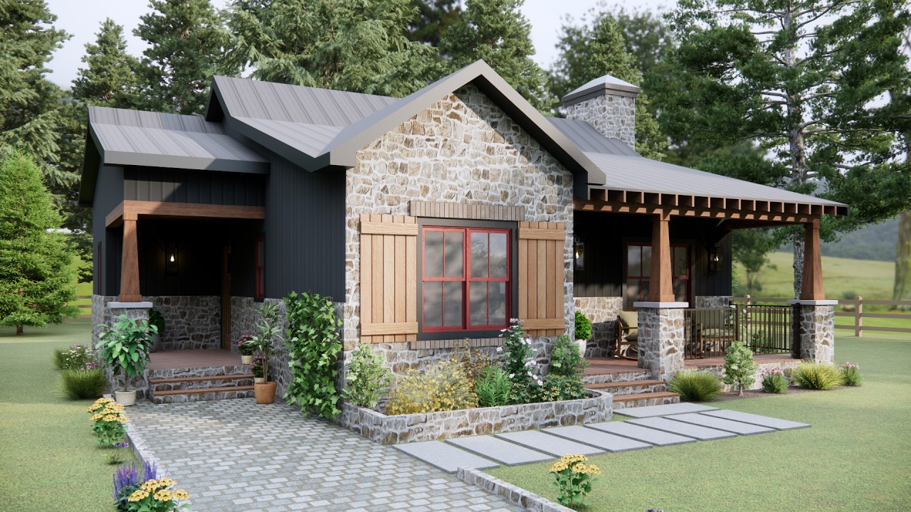 36'x36' (11x11m) Totally Fall In Love With This Cozy Cabin | 2 Bedroom | Peaceful and Charm