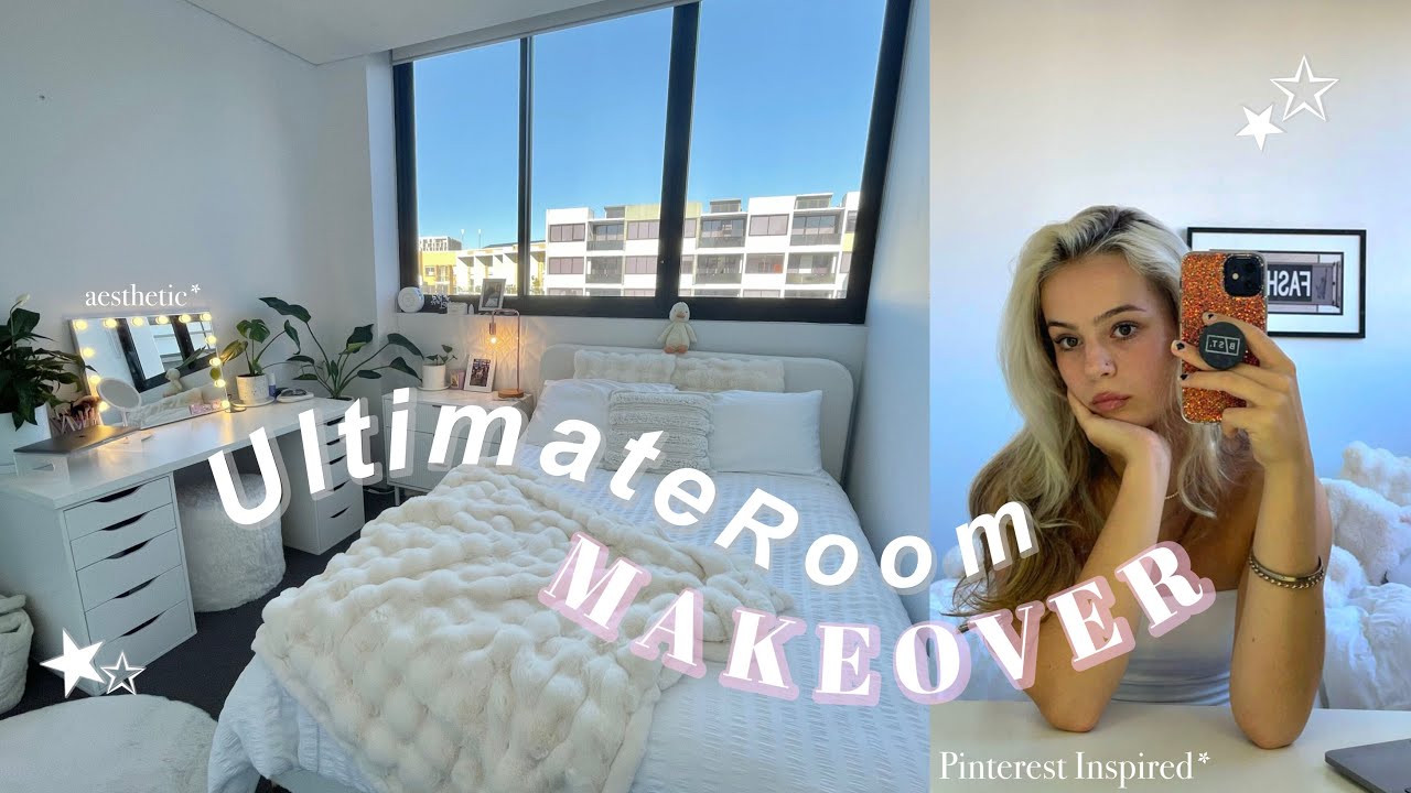 ULTIMATE Room Makeover + Tour! ˙⋆✮ Organising + Cleaning *Pinterest Inspired* ☁️