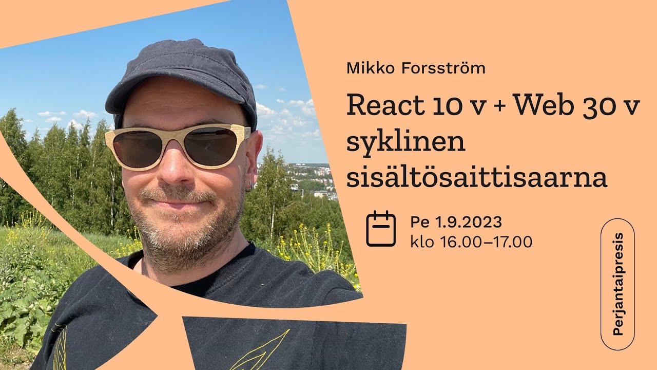 React 10 v + Web 30 v syklinen sisältösaittisaarna
