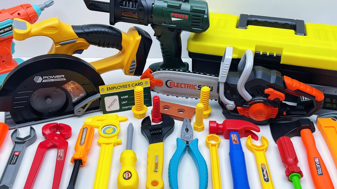12-Minute Unboxing: A collection of professional power tools, from drills to chainsaws | toy review