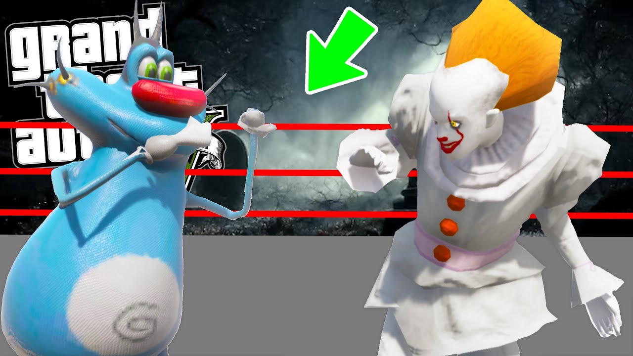 GTA 5 : OGGY FIGHTS WITH PENNYWISE From IT at 3:00AM in GTA 5[PART-3]