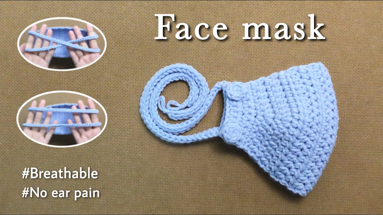New Crochet Face Mask ||No ear pain ||Breathable ||Cross & straight strings