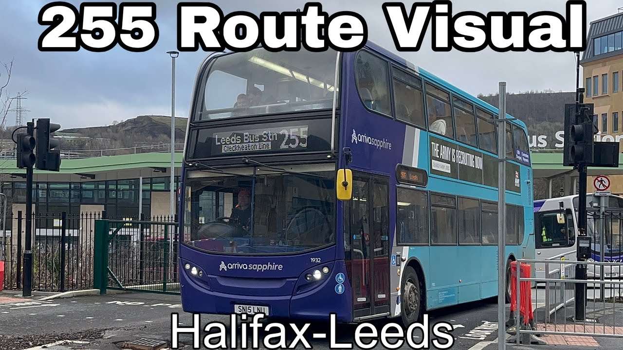 |FULL ROUTE VISUAL| 255 Halifax to Leeds Arriva Yorkshire 