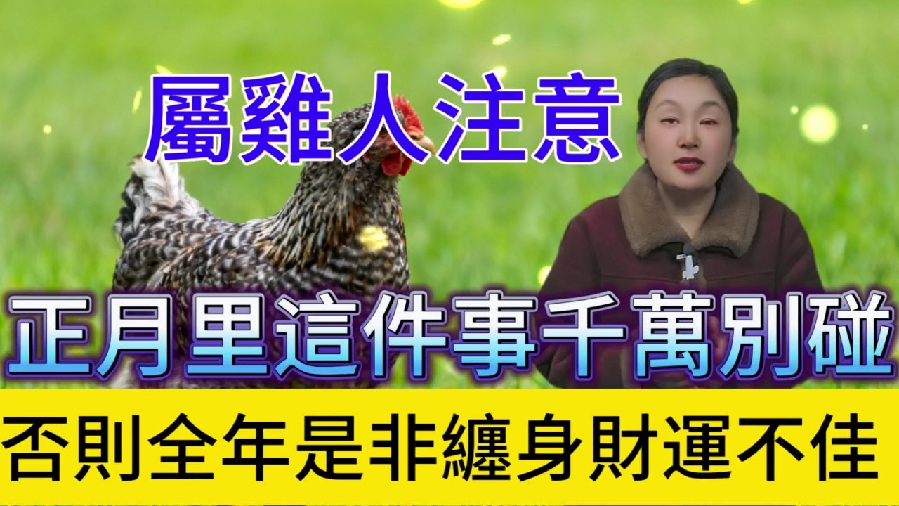 屬雞人注意：大年剛過這件事千萬別碰，否則全年小人纏身 諸事不順!#運勢 #補財庫旺財氣 #財富 #正能量 #命理 #漏財