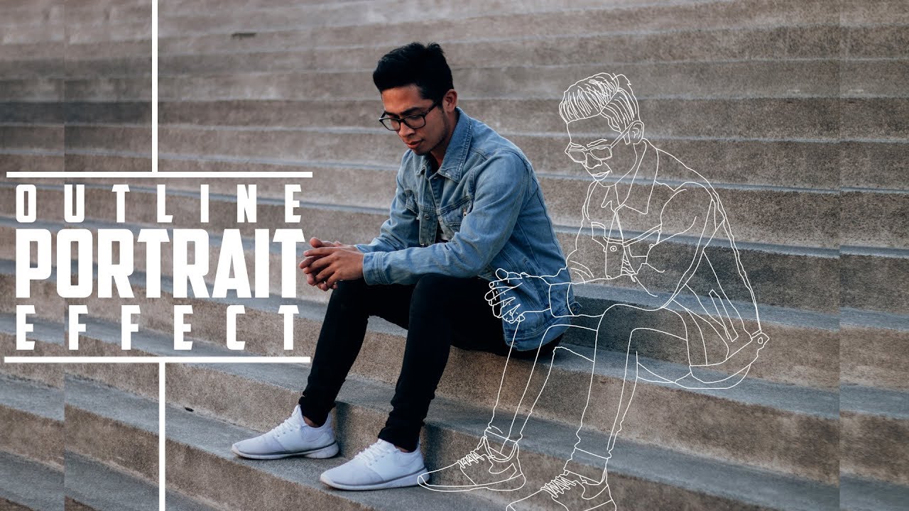 Outline Portrait Effect in Gimp