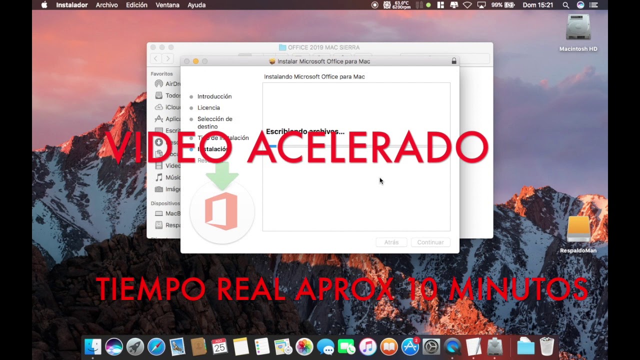 INSTALAR OFFICE 2019 MAC