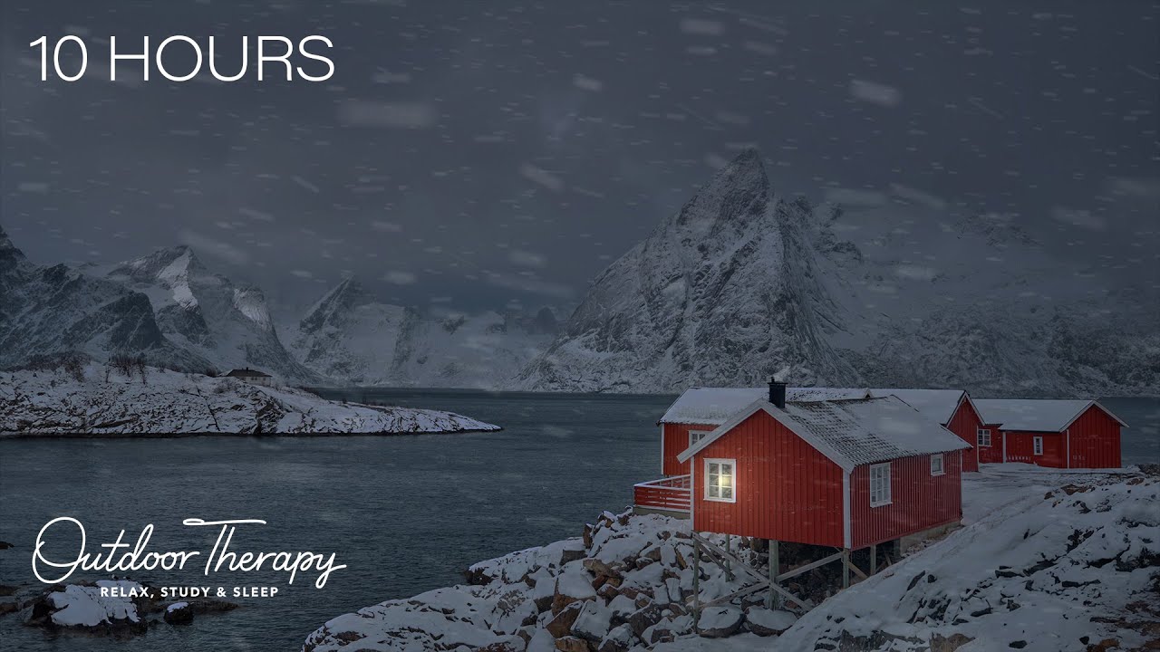 A Nordic Blizzard to Calm your Noisy Mind | Low Howling Wind & Blowing Snow Ambience | 10 HOURS