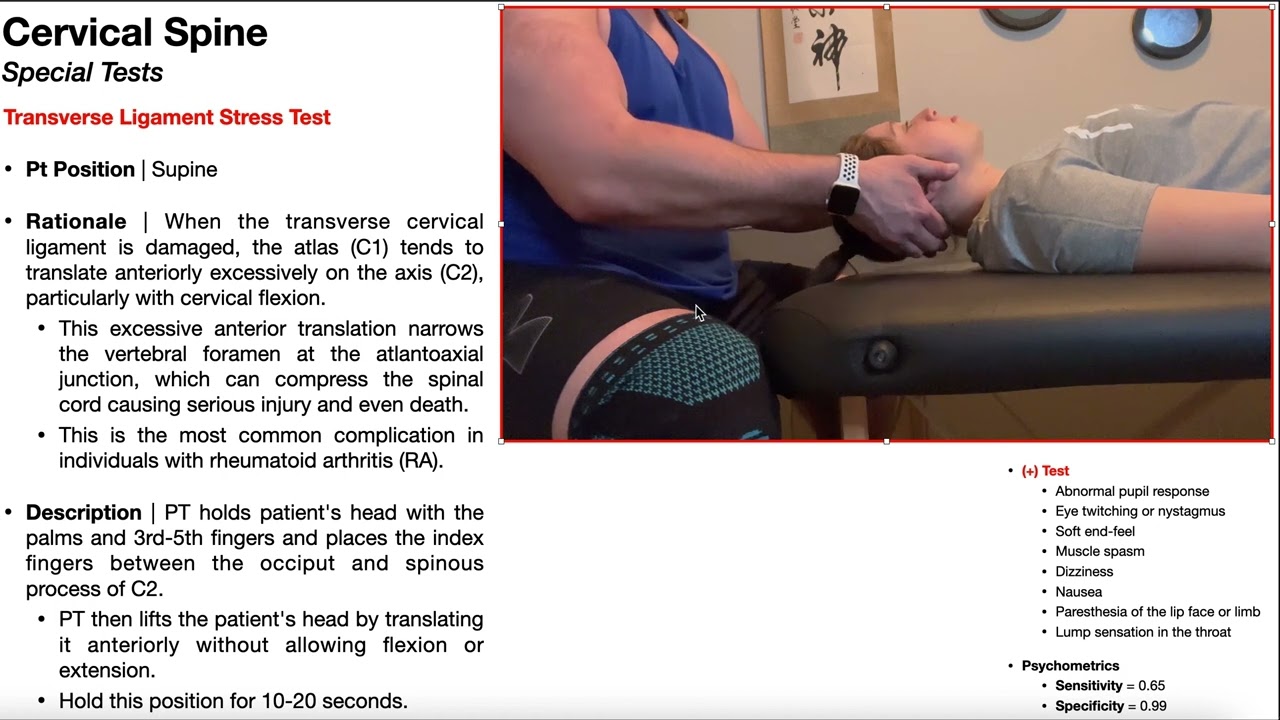 Transverse Ligament Stress Test | Rationale & Interpretation
