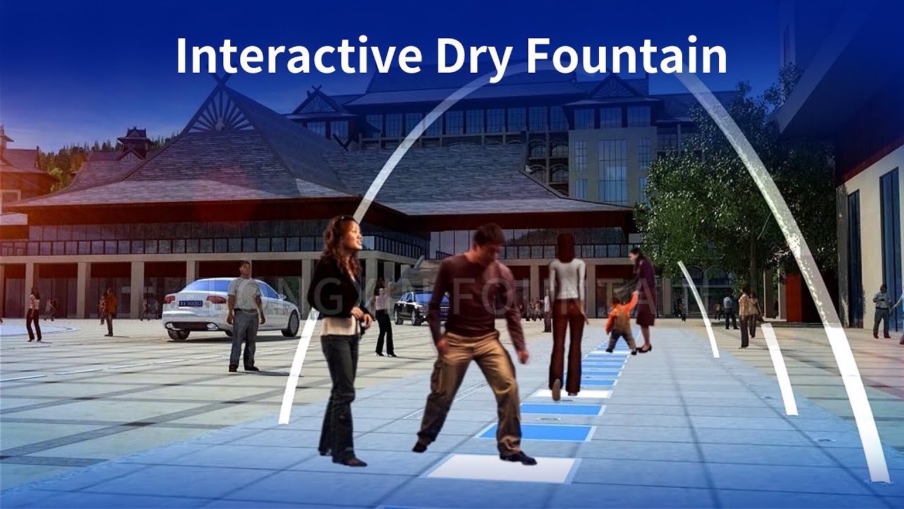 Interactive Square Dry Fountain--Longxin Fountain Supply