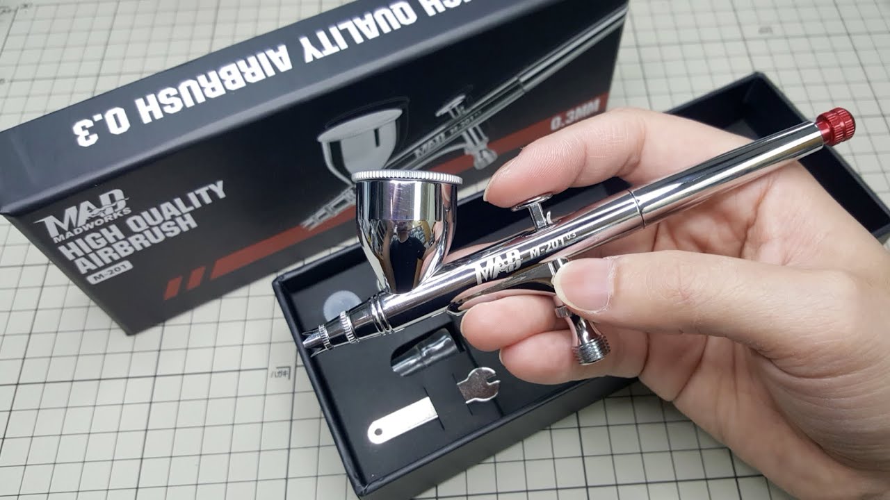 MADWORKS high quality airbrush 0.3mm噴筆開箱試用 K17模型製作頻道 modelling channel