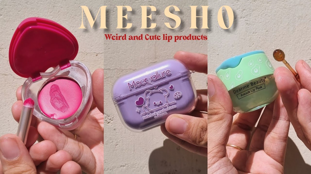 Testing CUTE & WEIRD Lipstick & Lip Gloss From MEESHO Starting ₹116 | Part 12 | Anshika Maheshwari |