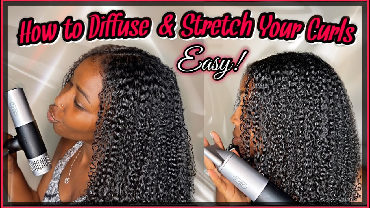Diffuse & Stretch your Natural Hair / Tymo High Speed Quick Dryer Unboxing ( Type 3 / 4 Hair )
