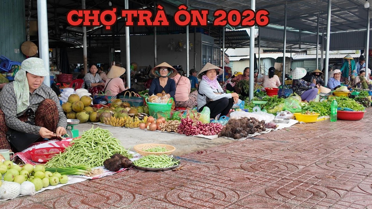Chợ TRÀ ÔN VĨNH LONG  đầy ắp tôm cá tươi ngon, đặc biệt cá bông lau nhưng tiểu thương than ế ẩm
