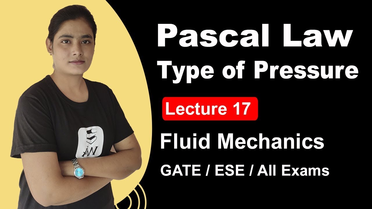 Pascal Law in Fluid Mechanics in Hindi | Types of Pressure | Fluid Mechanics GATE lectures in hindi