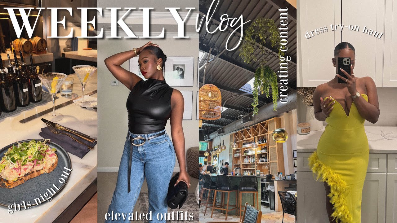 Girls night out, Dress try-on haul, creating content & Social anxiety | weekly vlog