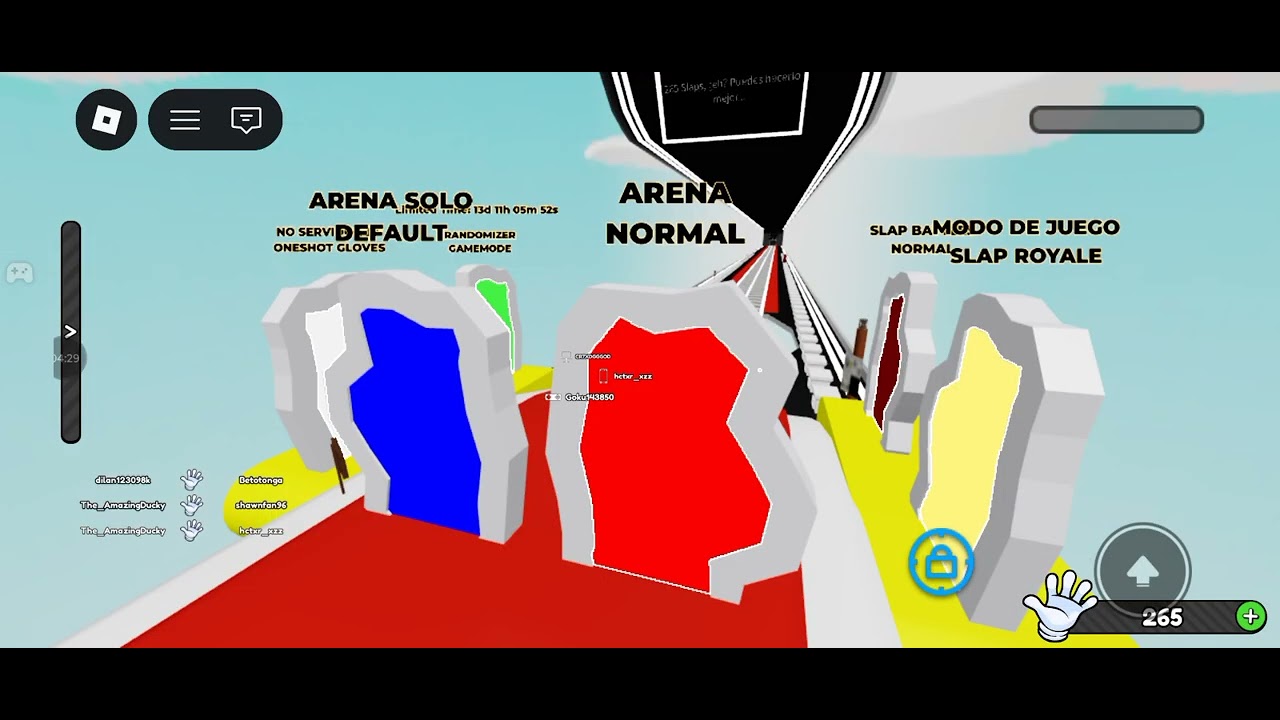 Jugando slap battles