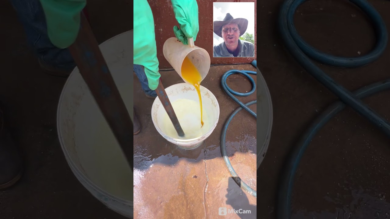 Calda homog&ecirc;nea em 5 segundos! Truque de pr&eacute;-mistura #agriculturadeprecis&atilde;o #agriculturaregenerativa