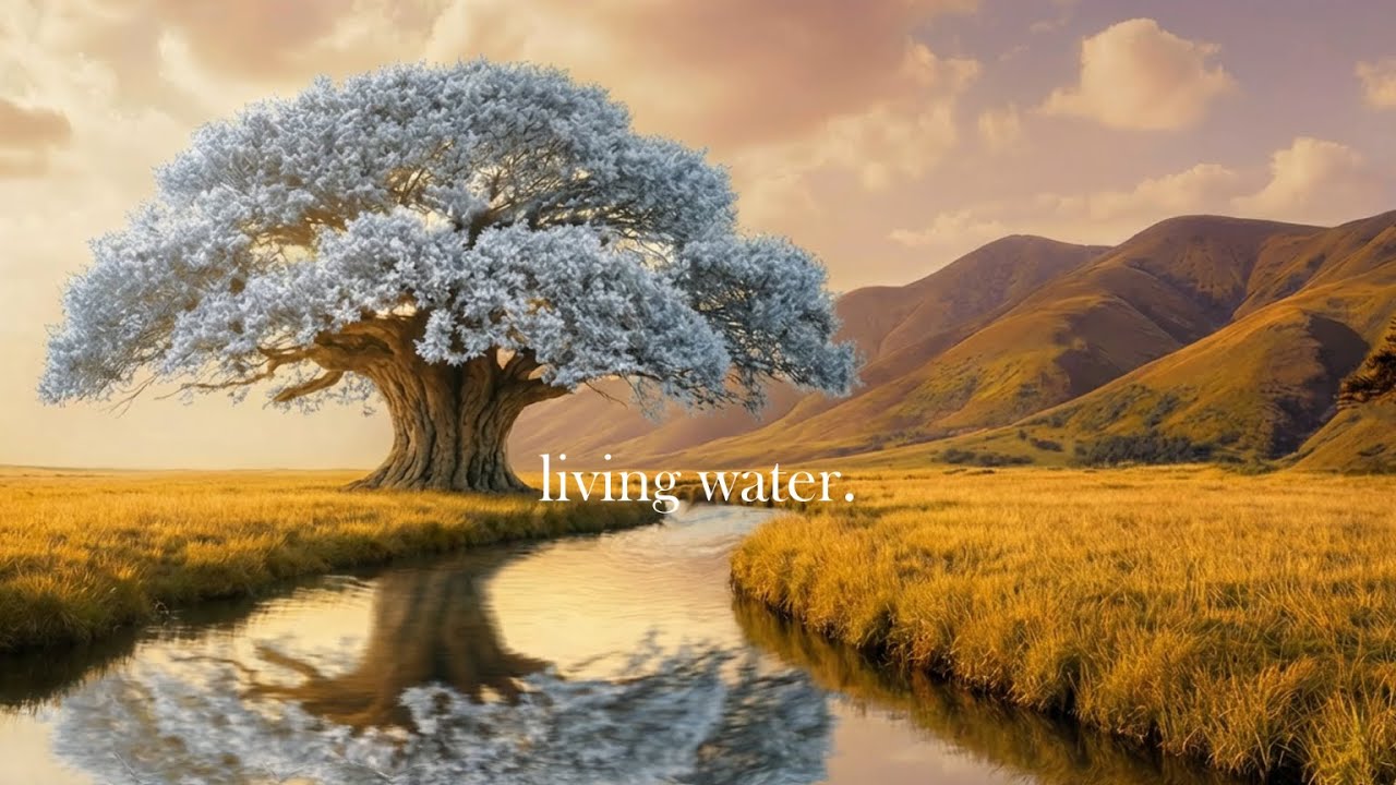 “Living Water” 🌳 Nature Ambience: Heavenly Golden Meadow Stream at Sunset