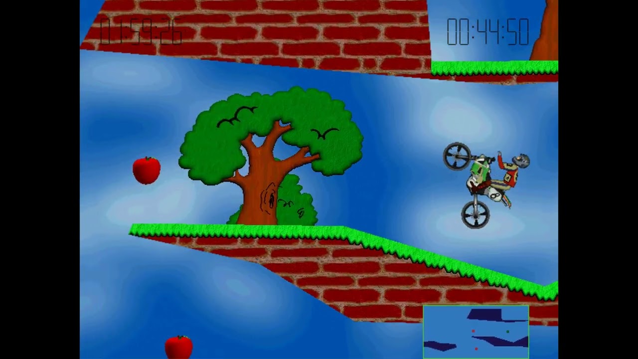 Elastomania PC Gameplay (Windows 98 - PCem v17)