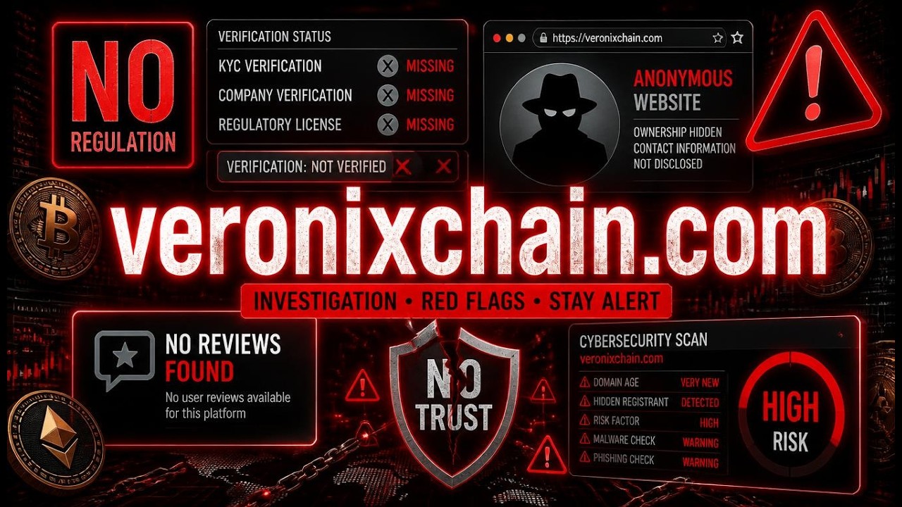 veronixchain.com Review: Legit or Scam? No Company Information & Major Red Flags