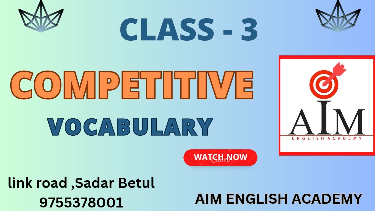 Competitive Exam Vocabulary 2 !! Shirish Sir #inspire !! AIM ENGLISH ACADEMY !! NUMBER = 9755378001