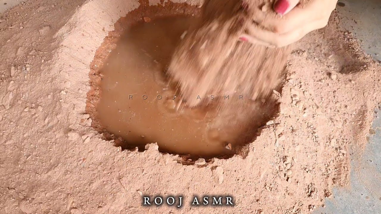 Stoney Red Dirt♥️ Dustplay | Pouring in Floor Pool - Pasteplay - Scraping - Cleaning | Satisfying