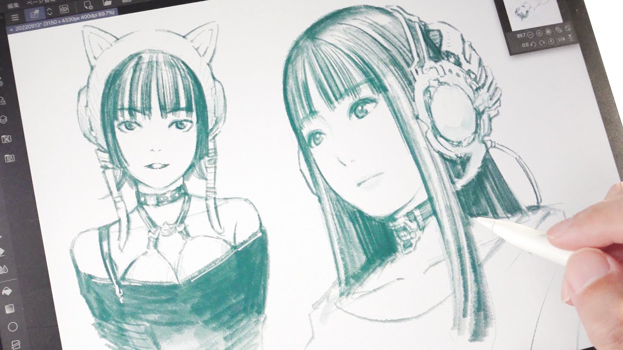 Sketch on iPad : ラフスケッチを整える　CLIP STUDIO