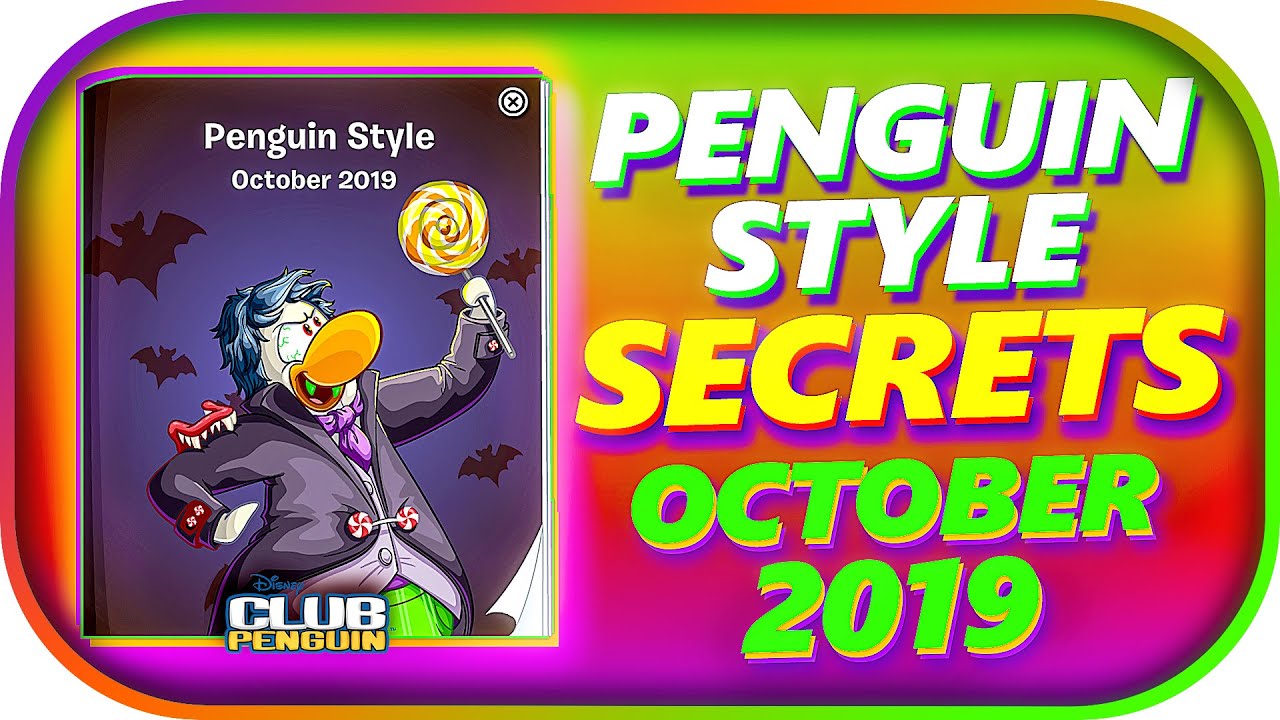 Penguin Style (Clothing Catalog Halloween) SECRETS October 2019 | Club Penguin Online