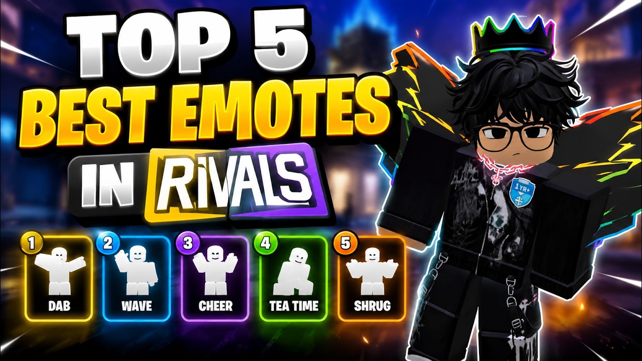 Top 5 best emotes in Roblox Rivals!! #roblox #rivals