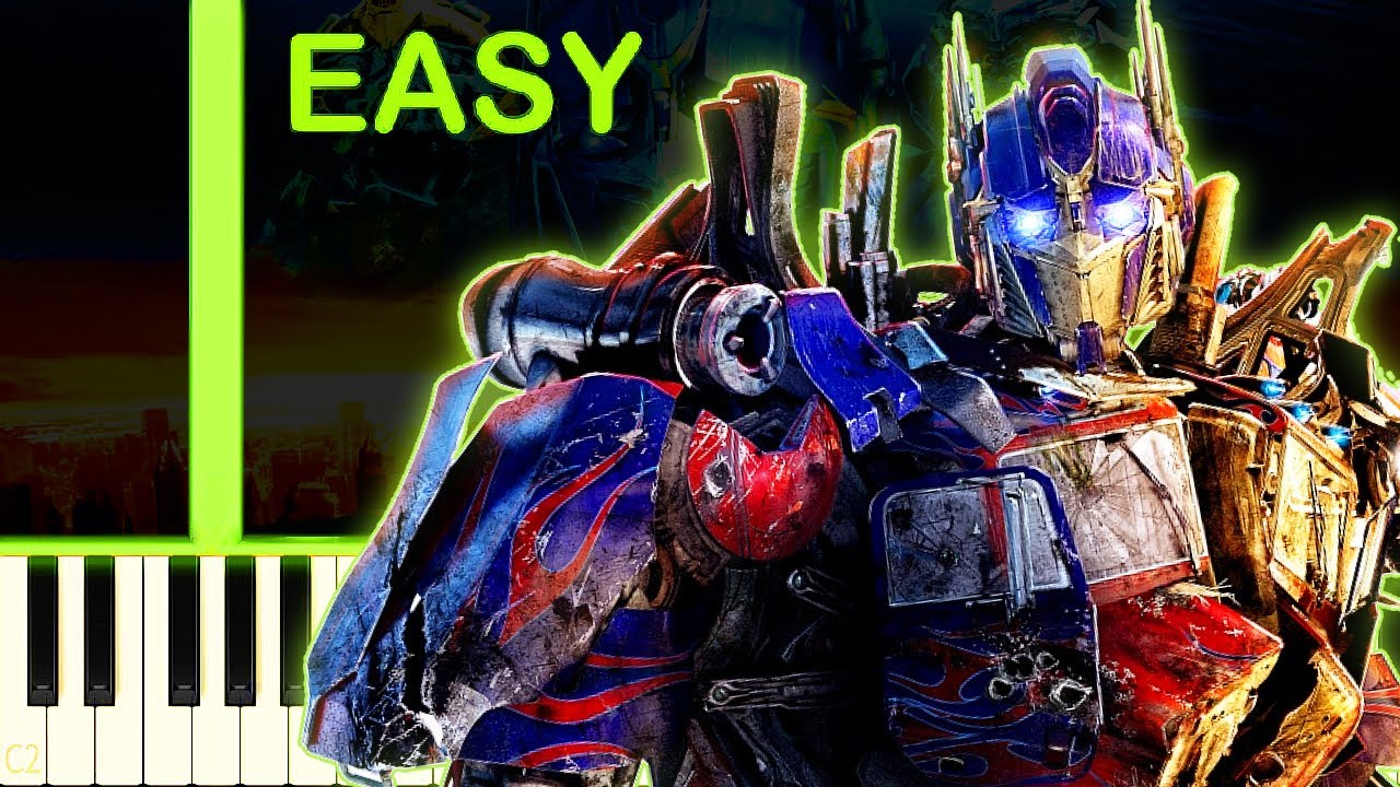 TRANSFORMERS THEME - EASY Piano Tutorial