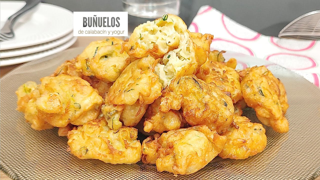 Buñuelos de CALABACÍN Y YOGUR, te sorprenderá su interior!