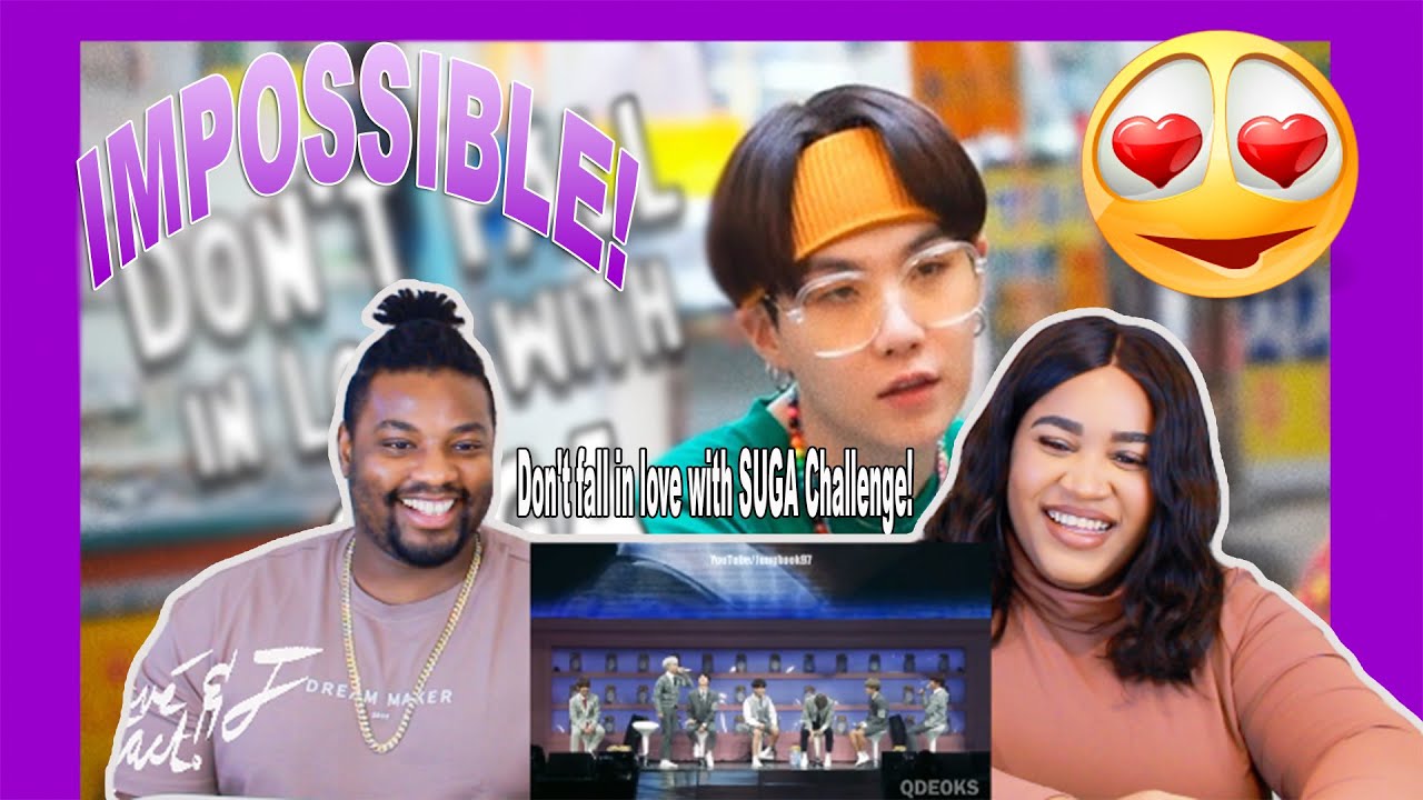 Don't fall in love with SUGA Challenge!| REACTION