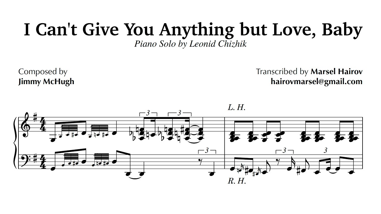 Leonid Chizhik - I Can't Give You Anything but Love, Baby
