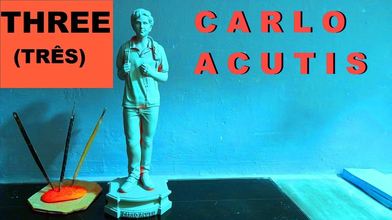 Carlo Acutis/Capa de Gesso para Molde de Borracha de Silicone