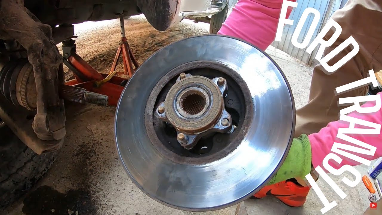 Ford Transit brake disc discs change Front wheel bearing,Bremsscheibenlager getauscht,piduriketta