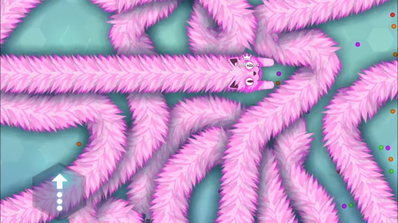 Pink cat snake.io skin dominates map in cool gameplay!!!!