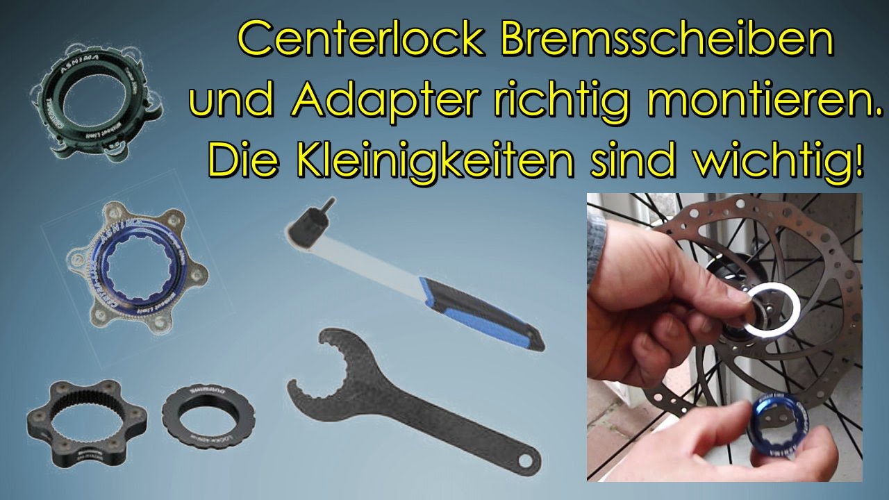 Centerlock Adapter für Bremsscheiben montieren, Sram, Avid, Shimano, Hayes, Hope, Formular